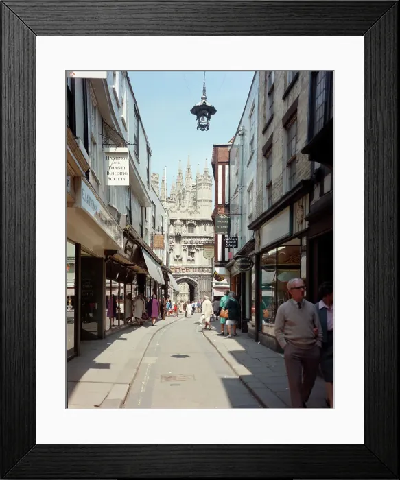 Framed Print : Mercery Lane and Christchurch Gate, Canterbury Framed Print : Mercery Lane and Christchurch Gate, Canterbury