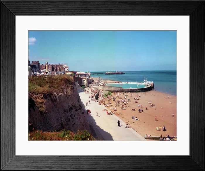 Framed Print : Swimming pool and pier, Margate Framed Print : Swimming pool and pier, Margate