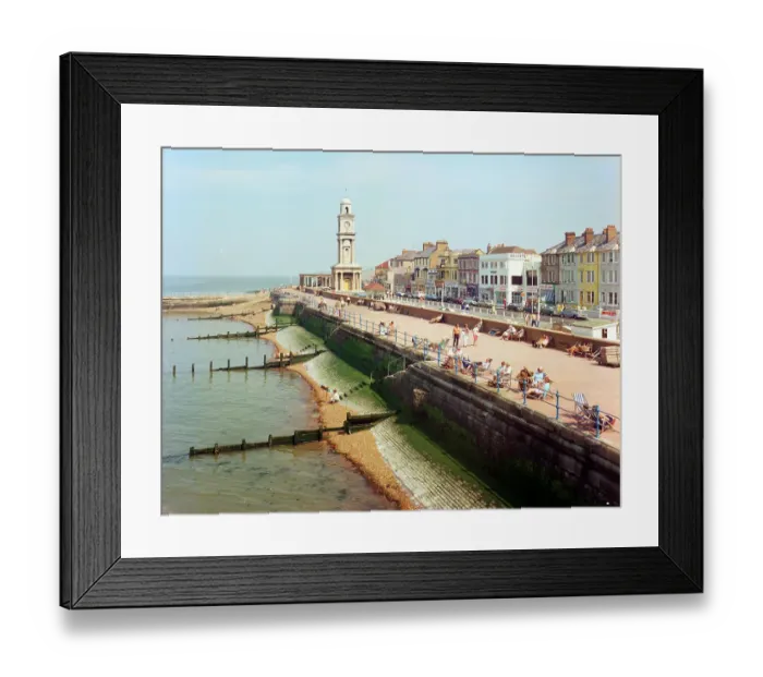 Framed Print : Clock Tower and promenade, Herne Bay Framed Print : Clock Tower and promenade, Herne Bay