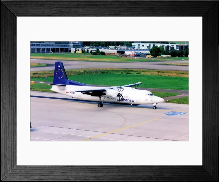 Framed Print : Fokker F50 D-AFKM (msn 20214), of Lufthansa Cityline Framed Print : Fokker F50 D-AFKM (msn 20214), of Lufthansa Cityline