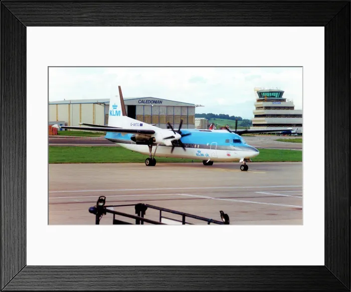 Framed Print : Fokker F50 G-UKTG Framed Print : Fokker F50 G-UKTG