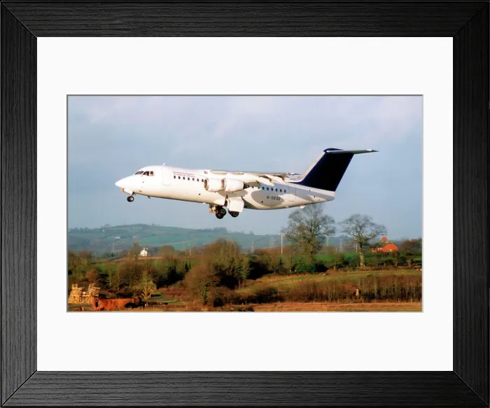 Framed Print : BAe 146-200A G-DEBE Framed Print : BAe 146-200A G-DEBE