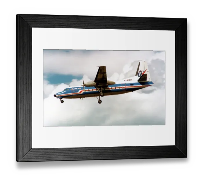 Framed Print : Fokker F27-200 Friendship G-BHMX Friendship Freddie Truman Framed Print : Fokker F27-200 Friendship G-BHMX Friendship Freddie Truman