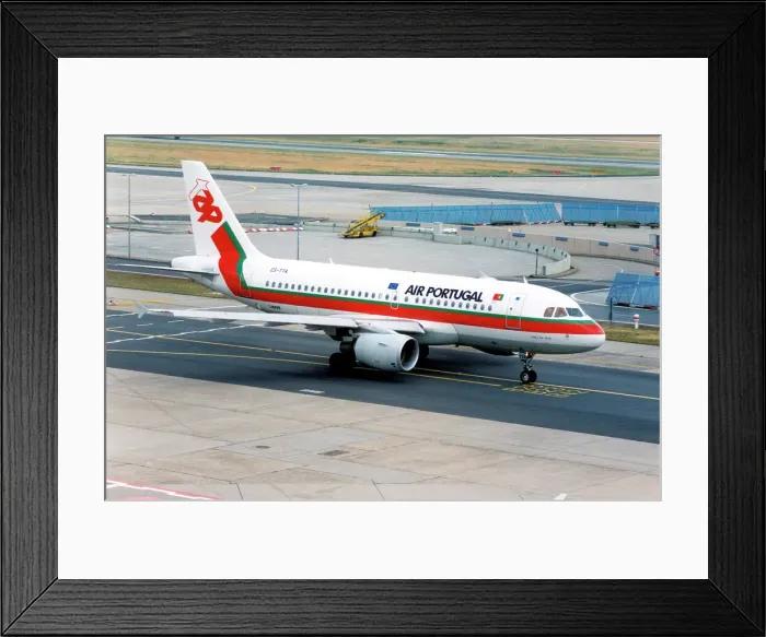 Framed Print : Airbus A319-111 CS-TTA Vieira da Silva Framed Print : Airbus A319-111 CS-TTA Vieira da Silva