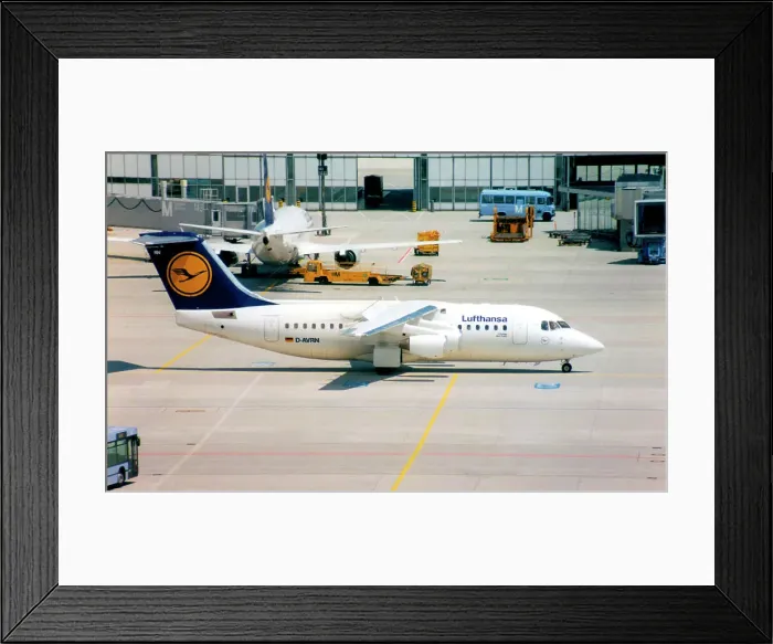Framed Print : Avro RJ85 D-AVRN Framed Print : Avro RJ85 D-AVRN