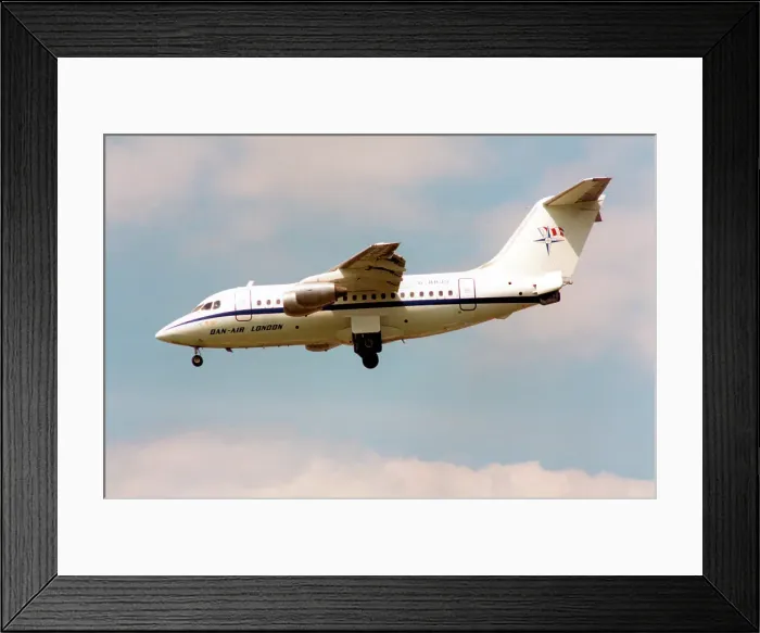 Framed Print : BAe 146-100 G-BRJS Framed Print : BAe 146-100 G-BRJS