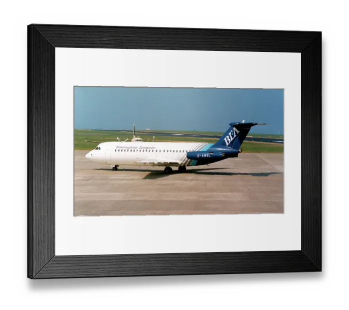 Framed Print : BAC 1-11-416EK G-AWBL