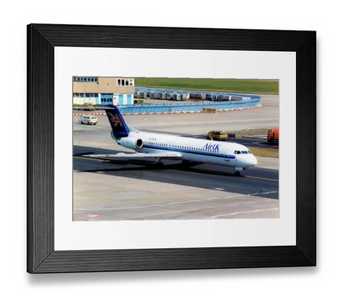 Framed Print : Fokker 100 G-UKFA Framed Print : Fokker 100 G-UKFA