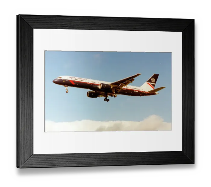 Framed Print : Boeing 757-200 G-BMRI Tonbridge Castle Framed Print : Boeing 757-200 G-BMRI Tonbridge Castle