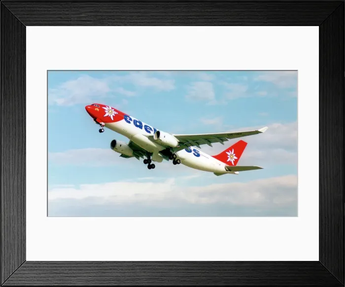 Framed Print : Airbus A330 HB-IQZ Bahari Framed Print : Airbus A330 HB-IQZ Bahari