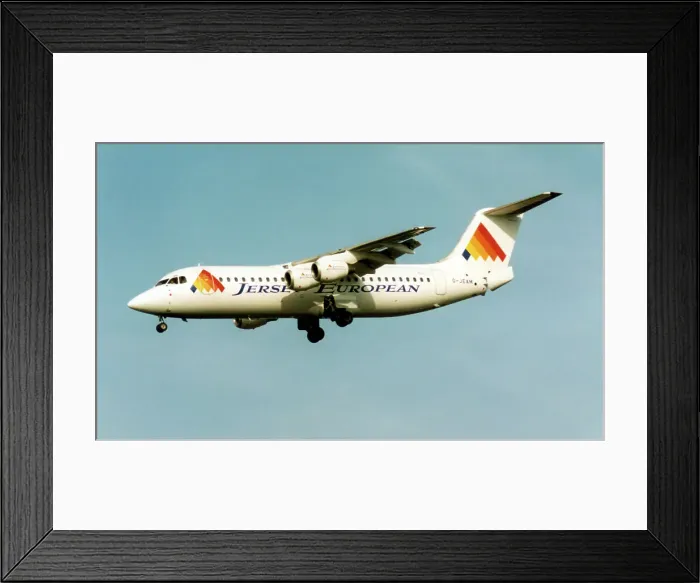 Framed Print : BAe 146 G-JEAM Framed Print : BAe 146 G-JEAM