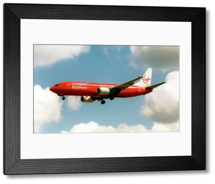 Framed Print : Boeing 737-400 OO-VBR Framed Print : Boeing 737-400 OO-VBR