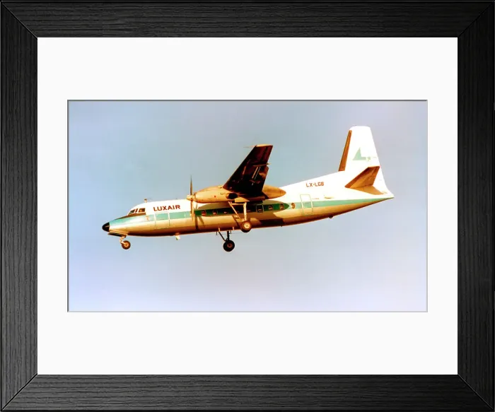 Framed Print : Fokker F27-100 LX-LGB Framed Print : Fokker F27-100 LX-LGB
