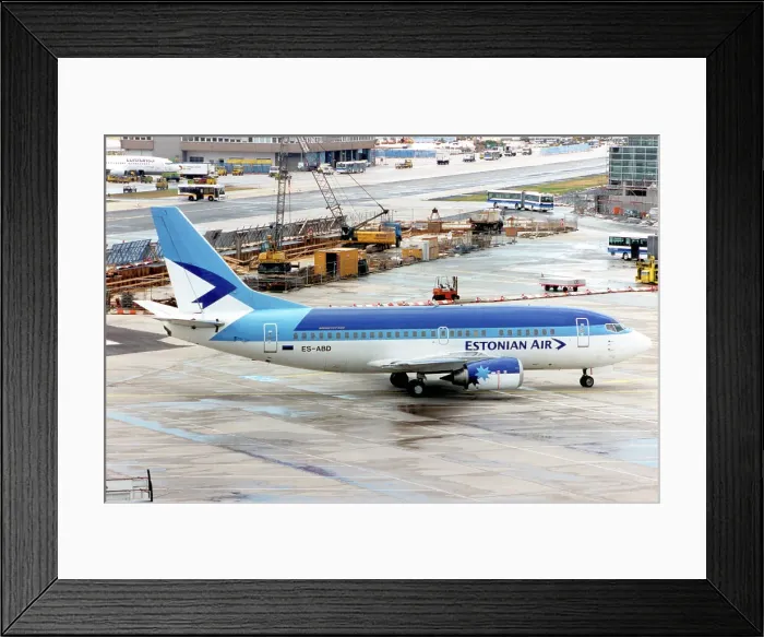 Framed Print : Boeing 737-500 ES-ABD Hämarik - Dusk Framed Print : Boeing 737-500 ES-ABD Hämarik - Dusk