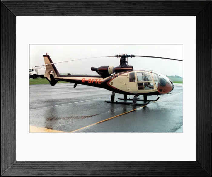 Framed Print : Aerospatiale SA.341G Gazelle G-SFTE