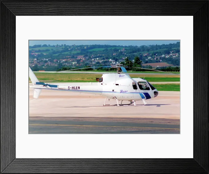 Framed Print : Aerospatiale AS350 Ecureuil G-HLEN Framed Print : Aerospatiale AS350 Ecureuil G-HLEN