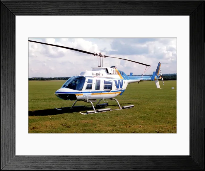 Framed Print : Bell 206L-3 LongRanger III G-GWIN