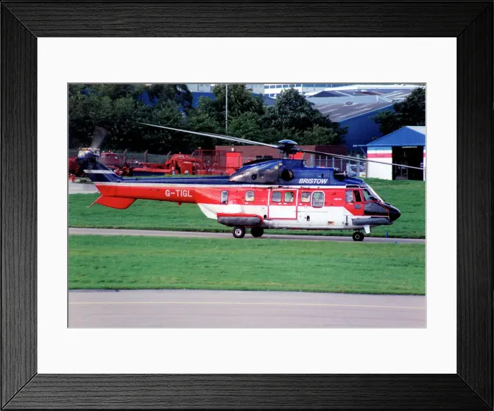 Framed Print : Aerospatiale AS332L Super Puma G-TIGL Framed Print : Aerospatiale AS332L Super Puma G-TIGL