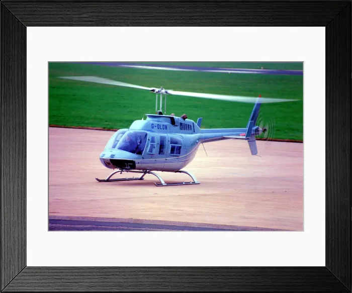 Framed Print : Bell 206L LongRanger G-OLDN Framed Print : Bell 206L LongRanger G-OLDN