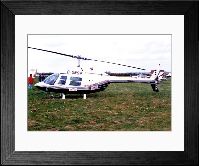 Framed Print : Bell 206A JetRanger G-ONOW Framed Print : Bell 206A JetRanger G-ONOW