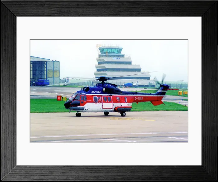 Framed Print : Aerospatiale AS332L Super Puma G-TIGE Framed Print : Aerospatiale AS332L Super Puma G-TIGE