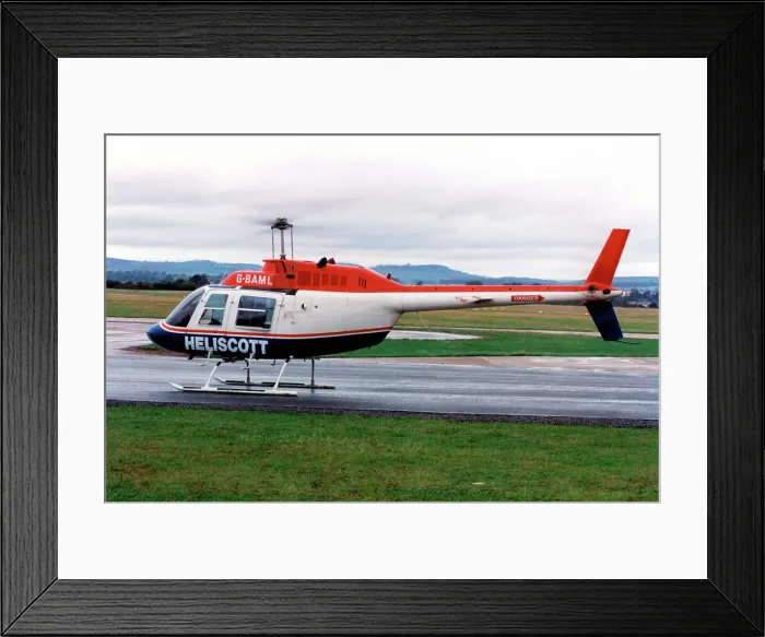 Framed Print : Bell 206 JetRanger II G-BAML Framed Print : Bell 206 JetRanger II G-BAML