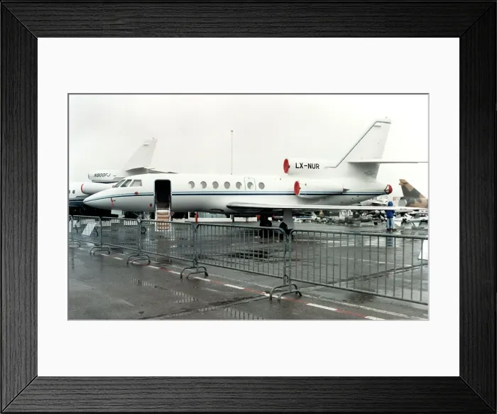 Framed Print : Dassault Falcon 50 LX-NUR Framed Print : Dassault Falcon 50 LX-NUR
