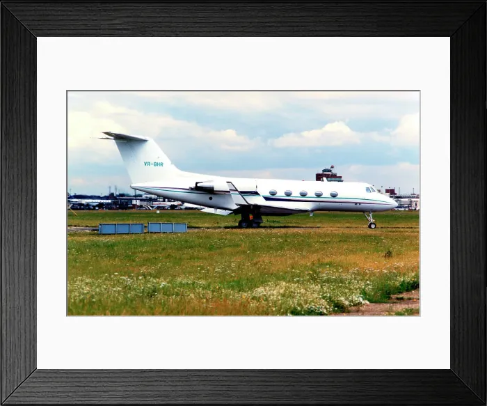 Framed Print : Grumman G-1159 Gulfstream IIB VR-BHR Framed Print : Grumman G-1159 Gulfstream IIB VR-BHR