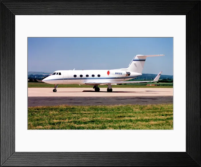Framed Print : Gulfstream G-IV N411WW Framed Print : Gulfstream G-IV N411WW