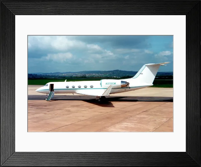 Framed Print : Gulfstream G-IV N372CM Framed Print : Gulfstream G-IV N372CM