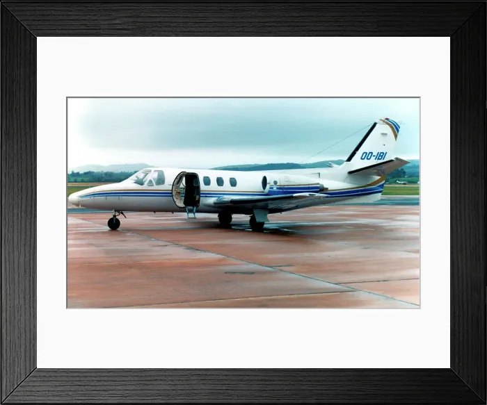 Framed Print : Cessna 500 Citation OO-IBI Framed Print : Cessna 500 Citation OO-IBI