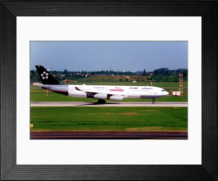 Framed Print : Airbus A340-211 D-AIBI Nurnberg Framed Print : Airbus A340-211 D-AIBI Nurnberg