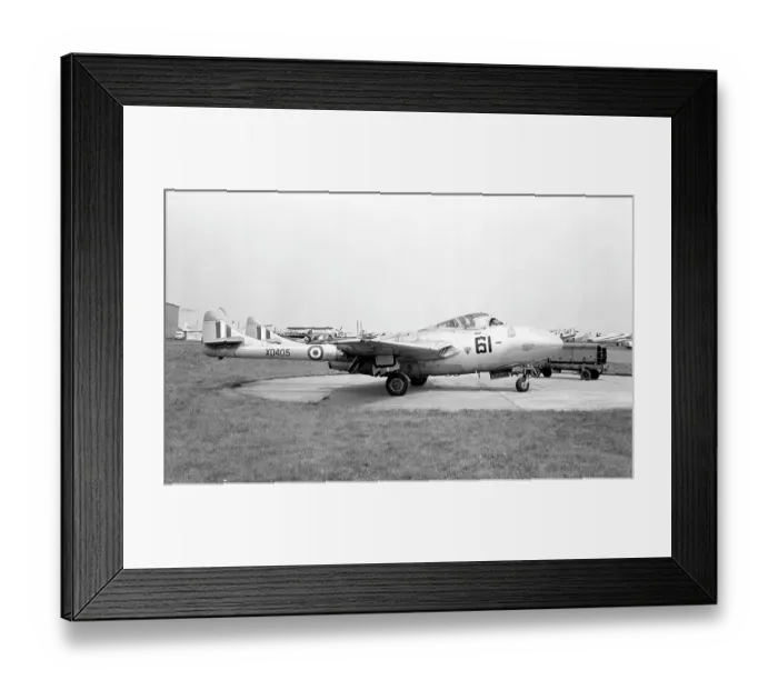 Framed Print : de Havilland Vampire T.11 XD405 Framed Print : de Havilland Vampire T.11 XD405