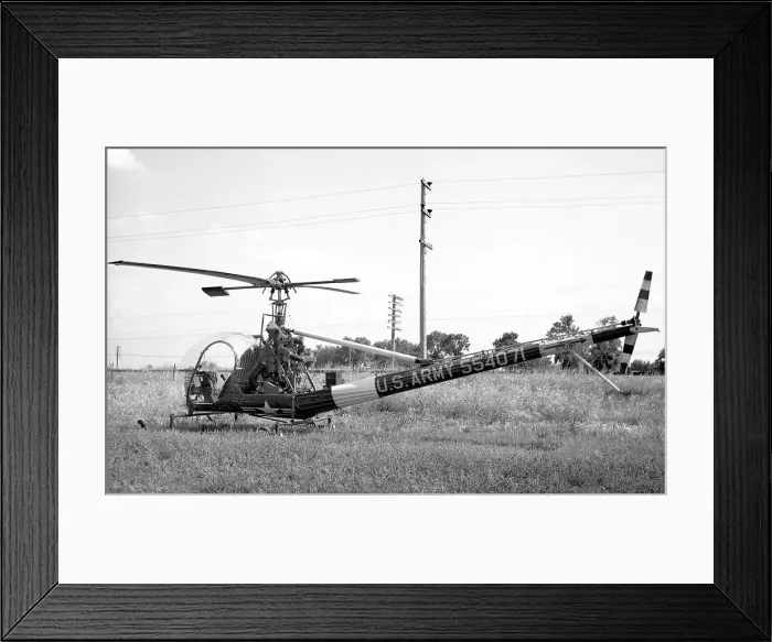 Framed Print : Hiller H-23C-UH 55-4071 Framed Print : Hiller H-23C-UH 55-4071