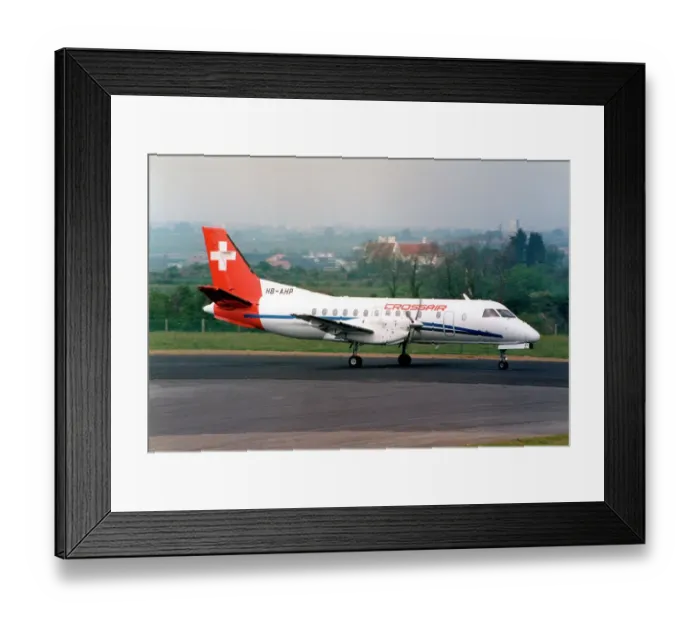 Framed Print : SAAB 340A HB-AHP Framed Print : SAAB 340A HB-AHP