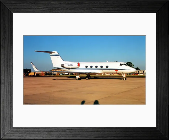 Framed Print : Gulfstream G-IV N411WW Framed Print : Gulfstream G-IV N411WW