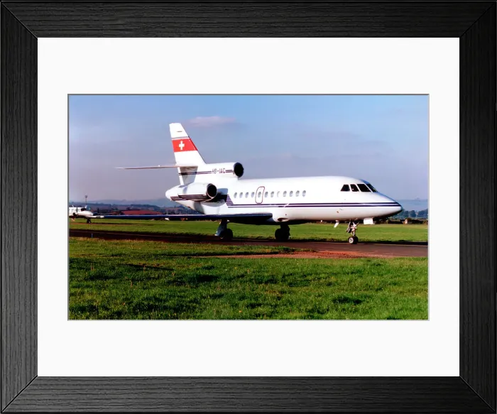 Framed Print : Dassault Falcon 900B HB-IAC Framed Print : Dassault Falcon 900B HB-IAC