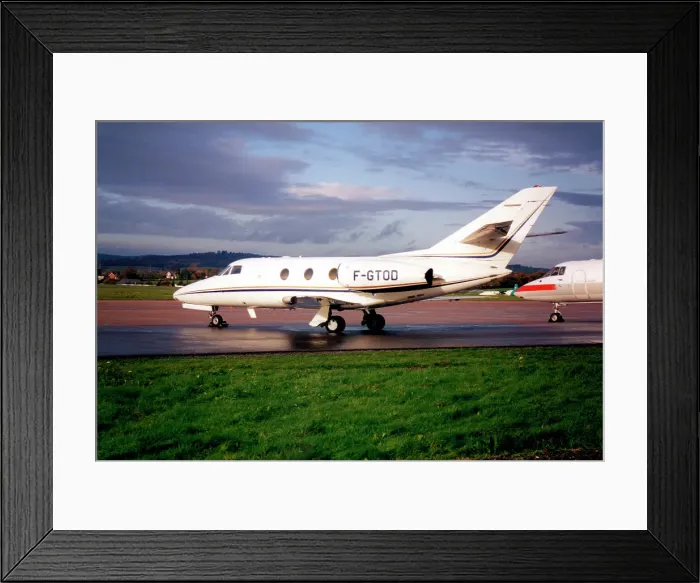 Framed Print : Dassault Falcon 10 F-GTOD Framed Print : Dassault Falcon 10 F-GTOD