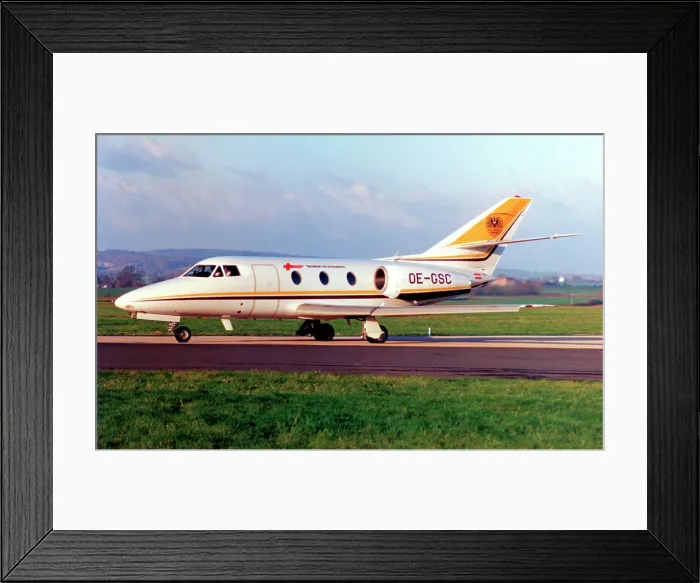 Framed Print : Dassault Falcon 10 OE-GSC Framed Print : Dassault Falcon 10 OE-GSC