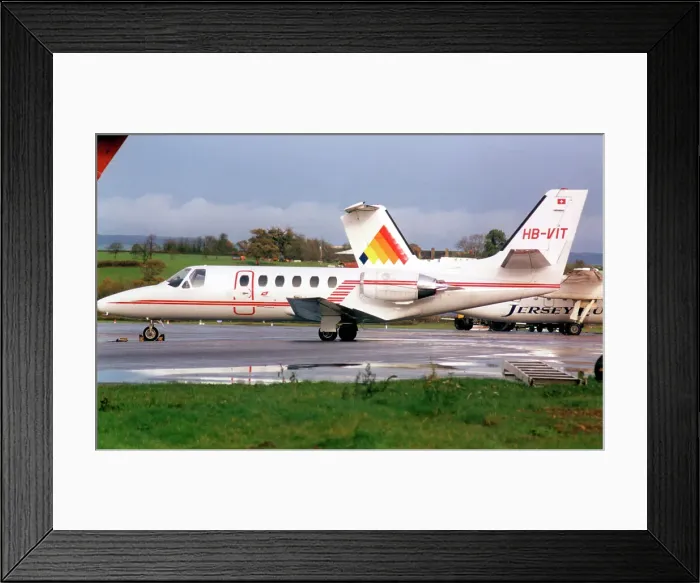Framed Print : Cessna 550 Citation II HB-VIT