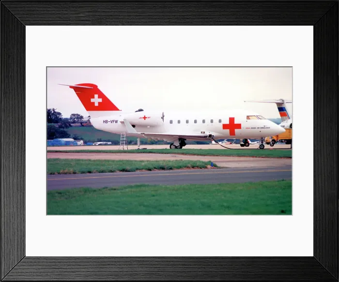 Framed Print : Canadair 600 Challenger HB-VFW Framed Print : Canadair 600 Challenger HB-VFW