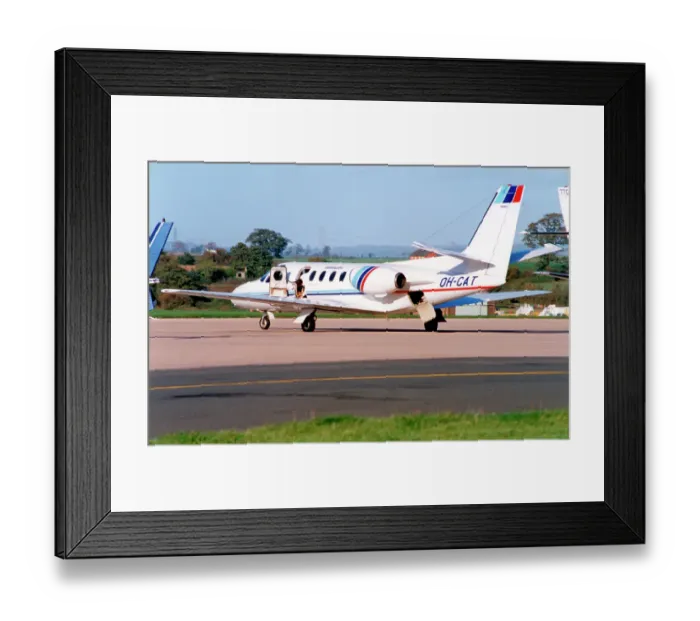 Framed Print : Cessna 550 Citation II OH-CAT Framed Print : Cessna 550 Citation II OH-CAT