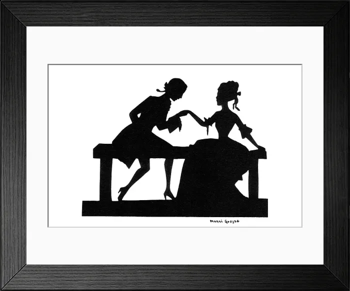 Framed Print : Silhouette - Postcard Design