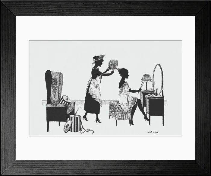 Framed Print : Silhouette - Postcard Design Framed Print : Silhouette - Postcard Design