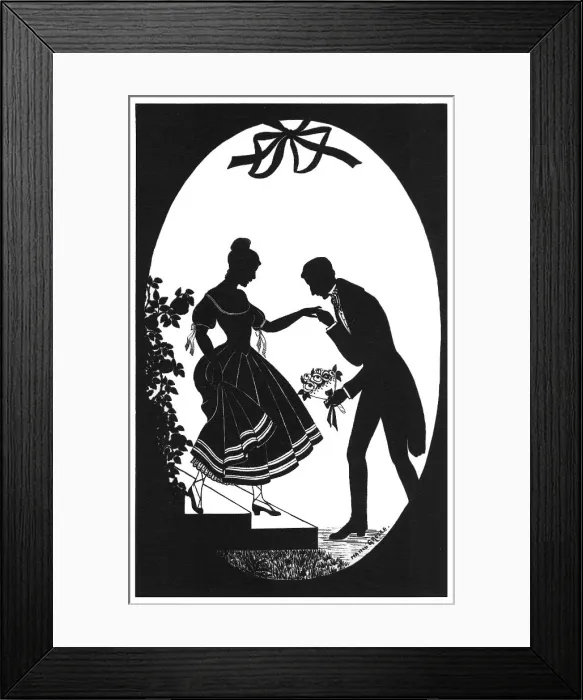 Framed Print : Silhouette - Postcard Design Framed Print : Silhouette - Postcard Design
