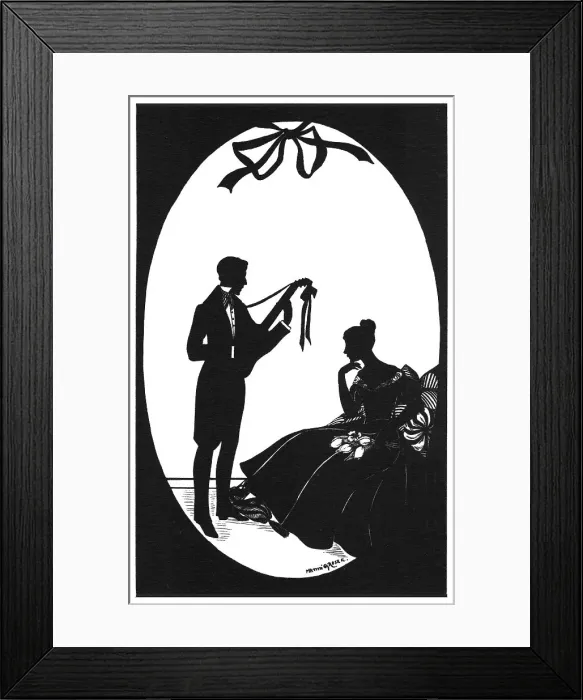 Framed Print : Silhouette - Postcard Design Framed Print : Silhouette - Postcard Design