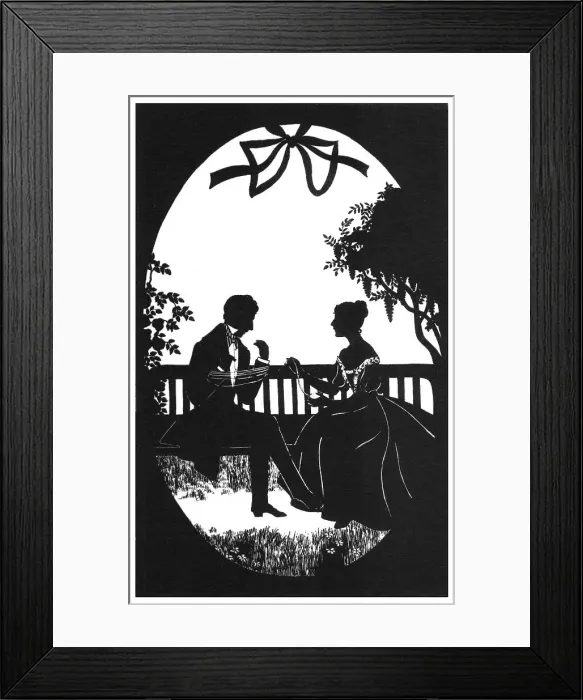 Framed Print : Silhouette - Postcard Design Framed Print : Silhouette - Postcard Design