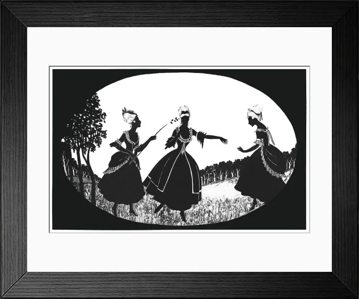 Framed Print : Silhouette - Postcard Design Framed Print : Silhouette - Postcard Design