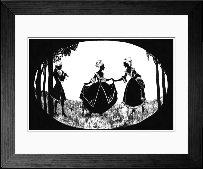 Framed Print : Silhouette - Postcard Design Framed Print : Silhouette - Postcard Design