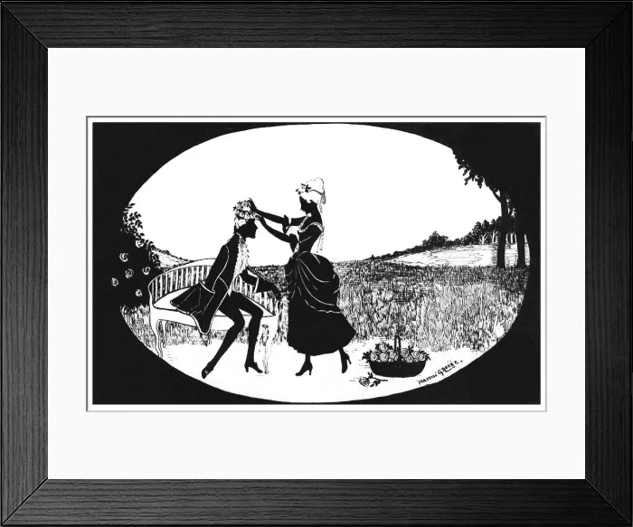 Framed Print : Silhouette - Postcard Design Framed Print : Silhouette - Postcard Design